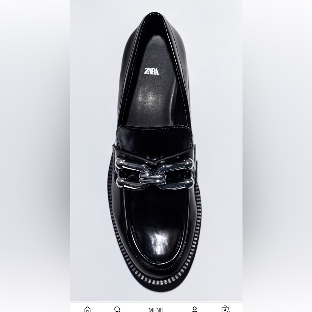 Zara lug sole loafers